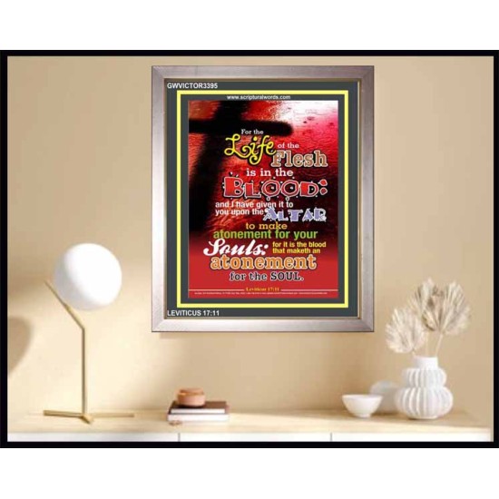 ATONEMENT FOR THE SOUL   Inspirational Bible Verse Framed   (GWVICTOR3395)   