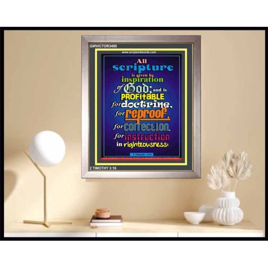 ALL SCRIPTURE   Christian Quote Frame   (GWVICTOR3495)   