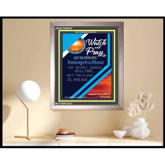 WATCH AND PRAY   Contemporary Christian Poster   (GWVICTOR5528)   