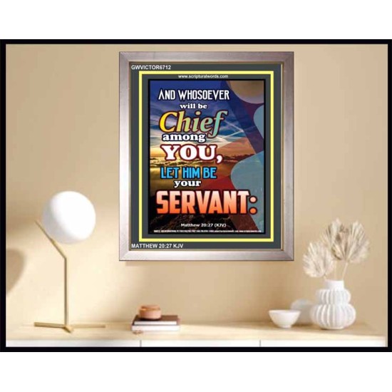 BE A SERVANT   Bible Verses Framed for Home Online   (GWVICTOR6712)   