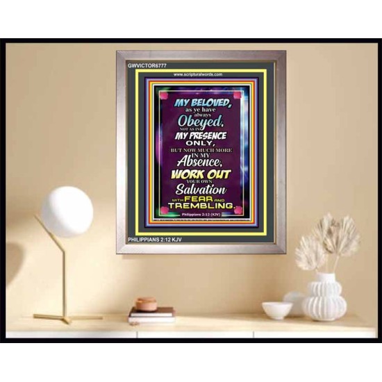 WORK OUT YOUR SALVATION   Christian Quote Frame   (GWVICTOR6777)   