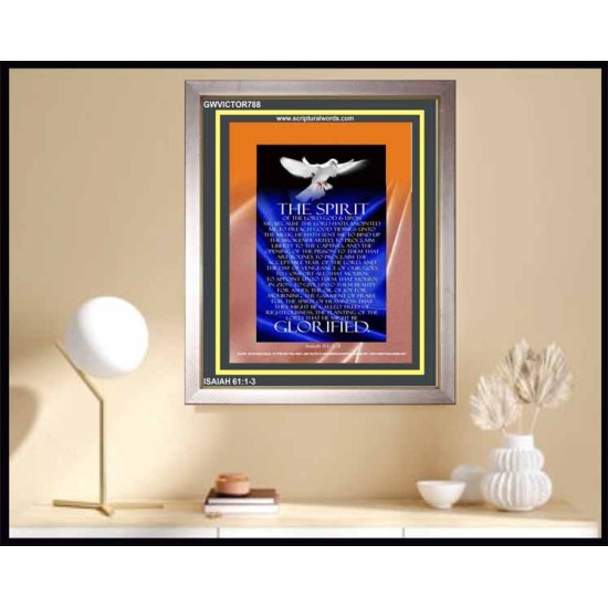THE SPIRIT OF THE LORD DOETH MIGHTY THINGS   Framed Bible Verse   (GWVICTOR788)   