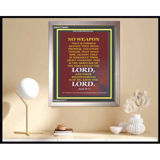 ABSOLUTE NO WEAPON    Christian Wall Art Poster   (GWVICTOR801)   