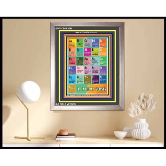 A-Z BIBLE VERSES   Christian Quote Framed   (GWVICTOR8088)   