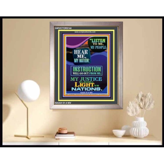 A LIGHT TO THE NATIONS   Biblical Art Acrylic Glass Frame   (GWVICTOR8144)   
