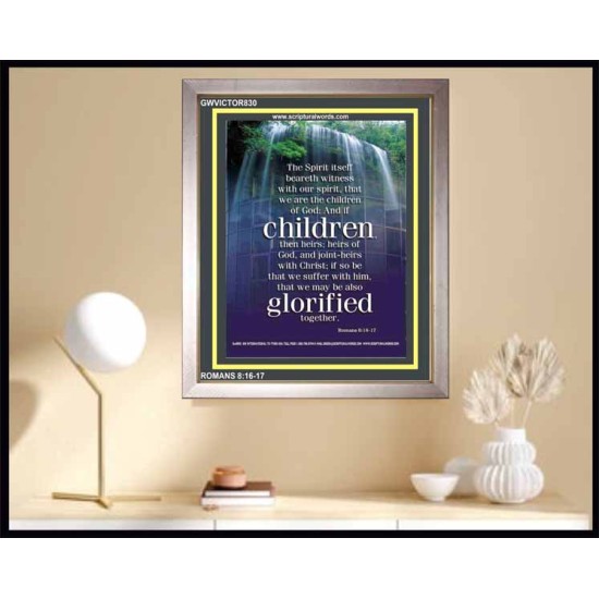 WE ARE THE CHILDREN OF GOD   Scriptural Portrait Acrylic Glass Frame   (GWVICTOR830)   