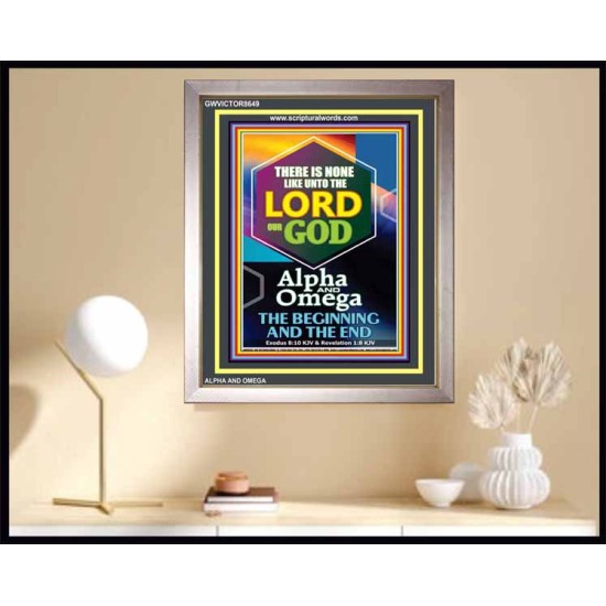 ALPHA AND OMEGA BEGINNING AND THE END   Framed Sitting Room Wall Decoration   (GWVICTOR8649)   