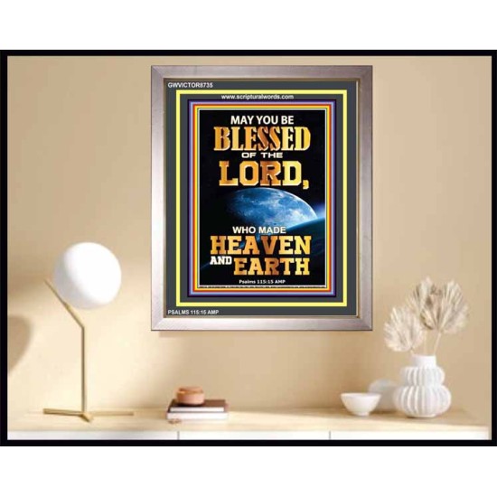 WHO MADE HEAVEN AND EARTH   Encouraging Bible Verses Framed   (GWVICTOR8735)   