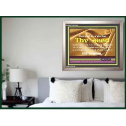 THY SEED SHALL BE GREAT   Framed Bible Verse Art   (GWVICTOR1052)   