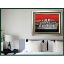 ANYONE WHO TRUSTS IN HIM   Custom Frame Scriptural ArtWork   (GWVICTOR1297)   