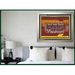 STRANGERS SHALL STAND AND FEED YOUR FLOCKS   Bible Verse Frame Art Prints   (GWVICTOR1547)   