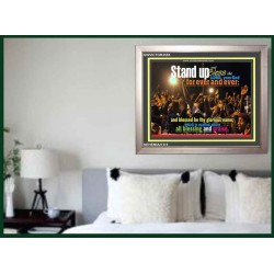 ALL BLESSING AND PRAISE   Frame Scriptural Wall Art   (GWVICTOR3555)   