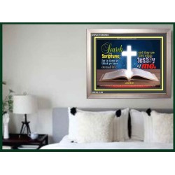 SEARCH THE SCRIPTURES   Framed Bible Verse Art   (GWVICTOR3593)   
