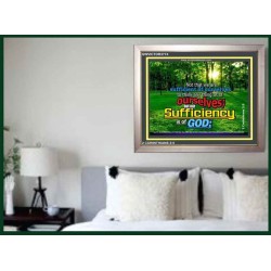 ALL SUFFICIENT GOD   Large Frame Scripture Wall Art   (GWVICTOR3774)   