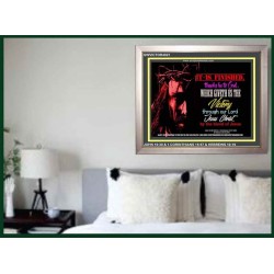 VICTORY BY THE BLOOD OF JESUS   Bible Scriptures on Love Acrylic Glass Frame   (GWVICTOR4021)   "16x14"