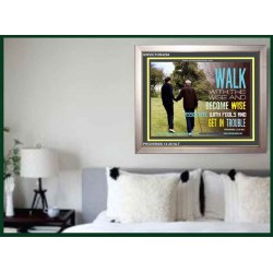 WALK WITH THE WISE   Custom Framed Bible Verses   (GWVICTOR4294)   "16x14"