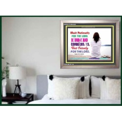 WAIT PATIENTLY FOR THE LORD   Large Framed Scripture Wall Art   (GWVICTOR4325)   