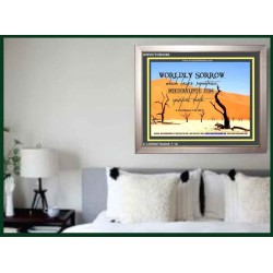 WORDLY SORROW   Custom Frame Scriptural ArtWork   (GWVICTOR4390)   "16x14"