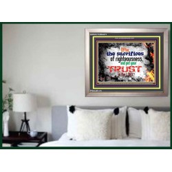 SACRIFICES OF RIGHTEOUSNESS   Bible Verse Frame for Home Online   (GWVICTOR4471)   