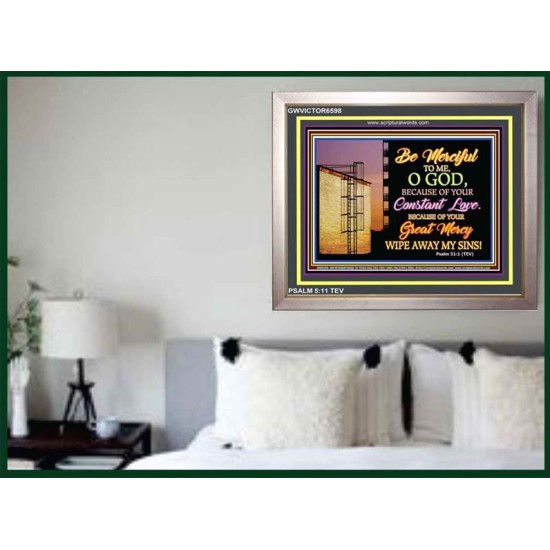 BE MERCIFUL   Framed Lobby Wall Decoration   (GWVICTOR6598)   