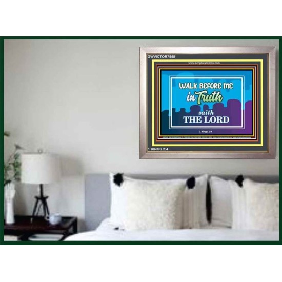 WALK IN TRUTH   Unique Bible Verse Framed   (GWVICTOR7558)   