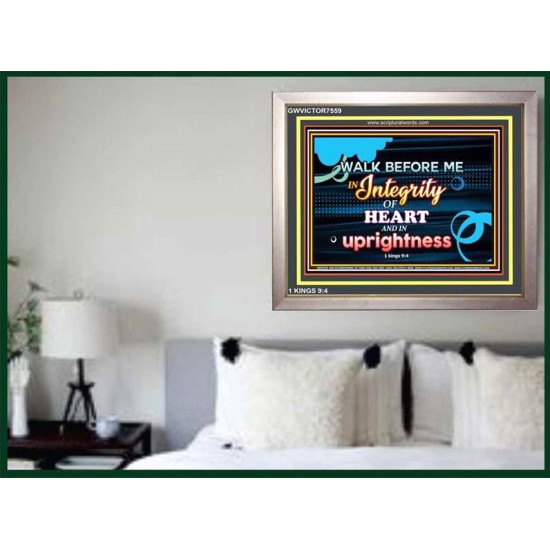 WALK IN INTEGRITY   Unique Bible Verse Frame   (GWVICTOR7559)   