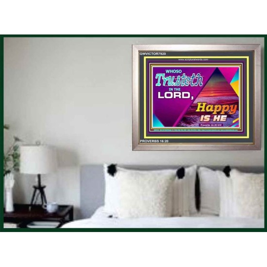 TRUST IN THE LORD   Framed Bedroom Wall Decoration   (GWVICTOR7920)   