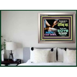 A LIFTING UP   Framed Bible Verses   (GWVICTOR8432)   "16x14"