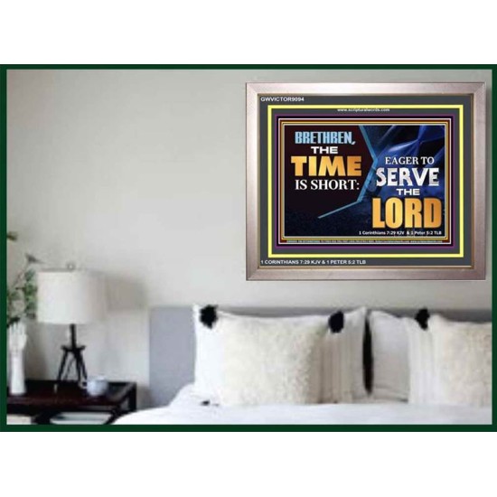 TIME IS SHORT   Framed Restroom Wall Decoration   (GWVICTOR9094)   