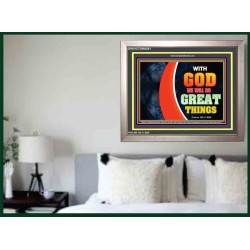 WITH GOD WE WILL DO GREAT THINGS   Large Framed Scriptural Wall Art   (GWVICTOR9381)   