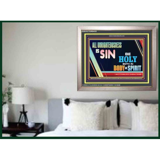 BE HOLY BOTH IN BODY AND SPIRIT   Encouraging Bible Verse Frame   (GWVICTOR9433)   
