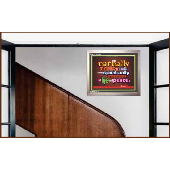 BE SPIRITUALLY MINDED   Custom Frame Scripture Art   (GWVICTOR3704)   