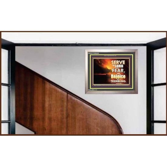 SERVE THE LORD   Framed Lobby Wall Decoration   (GWVICTOR8300)   