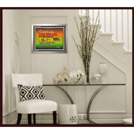 VERILY VERILY   Scripture Art Prints Framed   (GWVICTOR3838)   