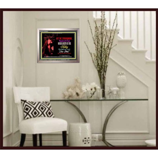 VICTORY BY THE BLOOD OF JESUS   Bible Scriptures on Love Acrylic Glass Frame   (GWVICTOR4021)   