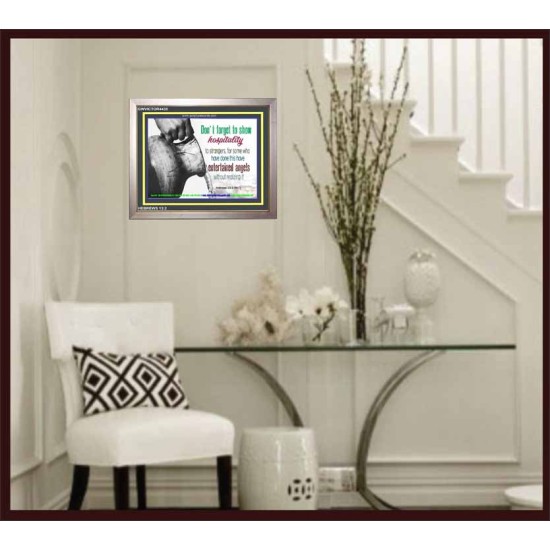 SHOW HOSPITALITY   Bible Verse Frame for Home   (GWVICTOR4435)   