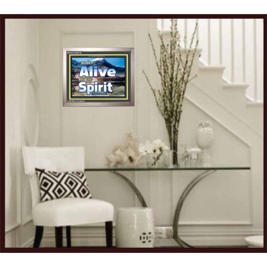 ALIVE BY THE SPIRIT   Framed Guest Room Wall Decoration   (GWVICTOR6736)   