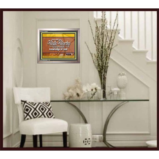 WALK WORTHY   Encouraging Bible Verses Framed   (GWVICTOR867)   