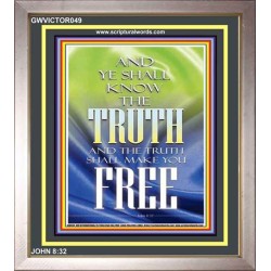 THE TRUTH SHALL MAKE YOU FREE   Scriptural Wall Art   (GWVICTOR049)   