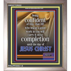 BE CONFIDENT IN THE LORD   Frame Scripture Dcor   (GWVICTOR052)   