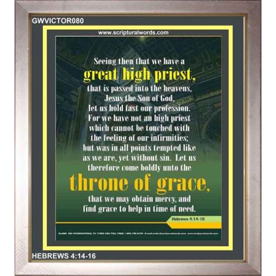 APPROACH THE THRONE OF GRACE   Encouraging Bible Verses Frame   (GWVICTOR080)   