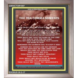 THE TEN COMMANDMENTS   Framed Business Entrance Lobby Wall Decoration    (GWVICTOR1097)   