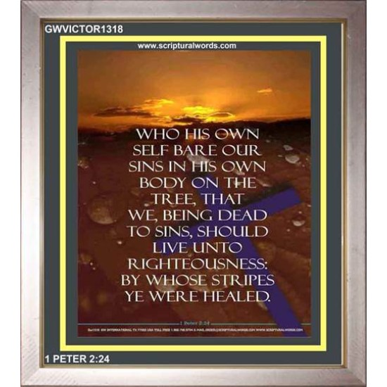 BARE OUR SINS IN HIS OWN BODY   Bible Verse Wall Art   (GWVICTOR1318)   