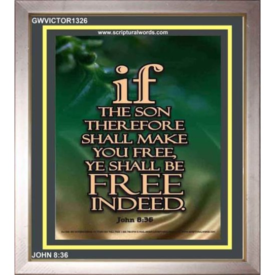 BE FREE INDEED   Bible Verses For the Kids Frame    (GWVICTOR1326)   