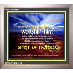 WORSHIP HIM   Custom Framed Bible Verse   (GWVICTOR1511)   