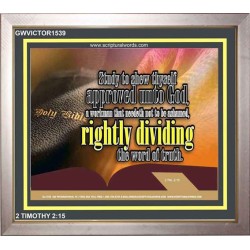 STUDY TO SHEW THYSELF   Bible Verses Frame for Home Online   (GWVICTOR1539)   