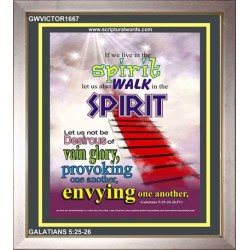 WALK IN THE SPIRIT   Large Framed Scripture Wall Art   (GWVICTOR1667)   "14x16"