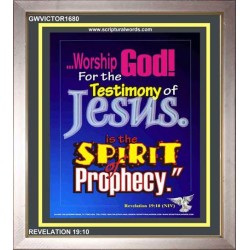 WORSHIP GOD   Bible Verse Framed for Home Online   (GWVICTOR1680)   