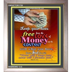 BE CONTENT   Frame Bible Verse   (GWVICTOR1720)   