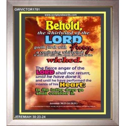 THE WHIRLWIND OF THE LORD   Bible Verses Wall Art Acrylic Glass Frame   (GWVICTOR1781)   